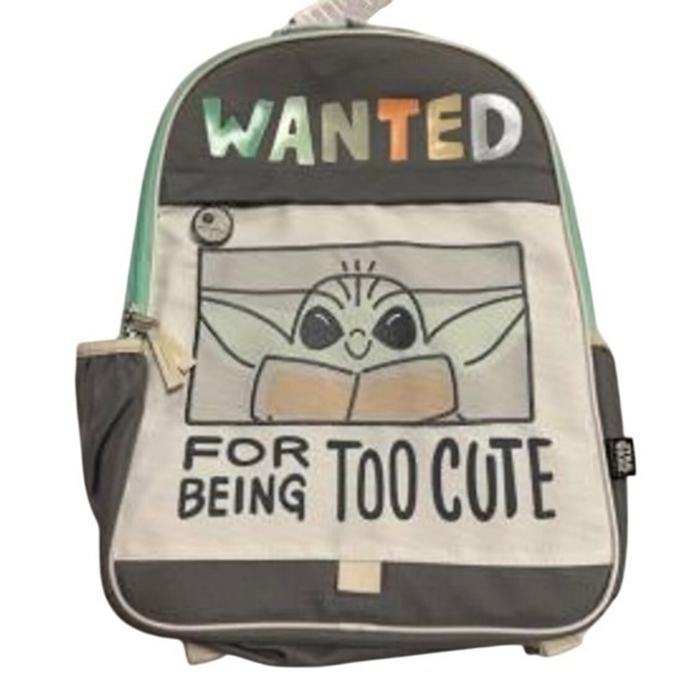 Star Wars Grogu The Mandalorian Baby Yoda Wanted Backpack School Bag